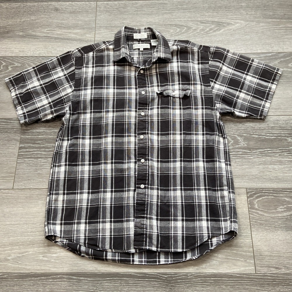 Collectif‎ Men's Medium Plaid Button-Down Shirt 100% Cotton Vintage